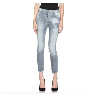 Dsquared2 Womens Made in Italy Cool Girl Gray Jean Grunge Modern Designer